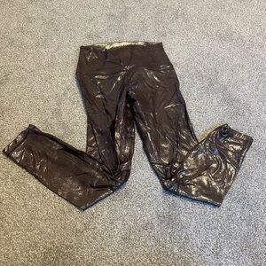 Brown Gold Shimmer Sparkle Lululemon Leggings